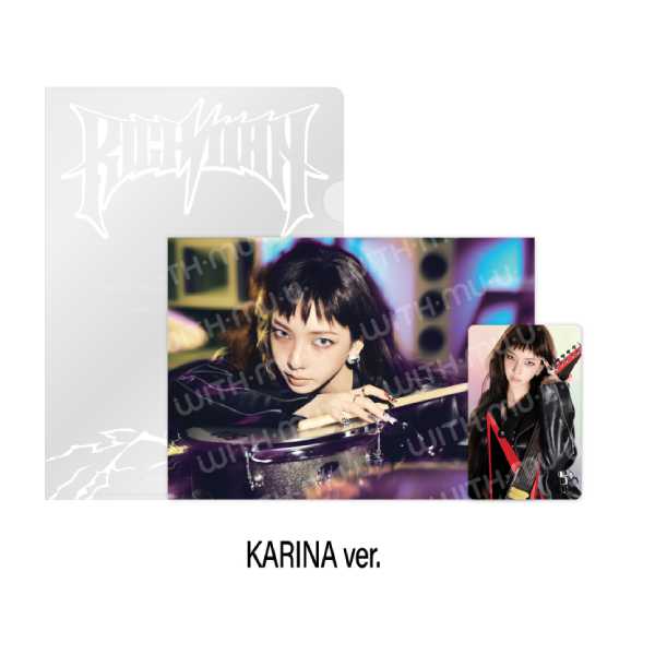 aespa カリナ 直筆サイン ポストカード & アルバム RICH MAN aespa カリナ 直筆サイン ポストカード & アルバム RICH MAN