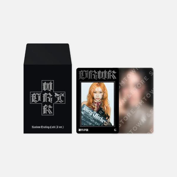 本日限りaespa サイン入り　dirty work カードセット限定版 aespa - Random Trading Card Set A [Dirty Work Official MD