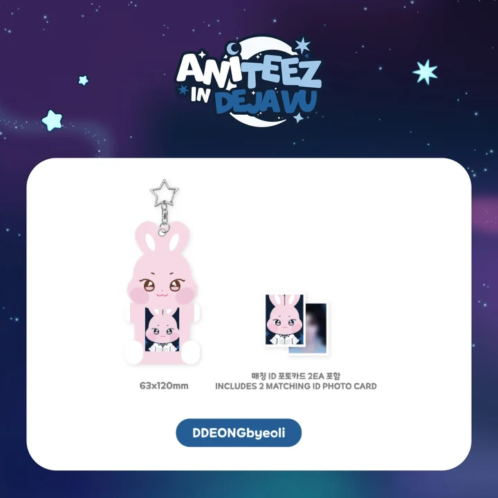 ATEEZ Acrylic Magnetic ID Photo Holder ANITEEZ IN DEJAVU POP UP Official MD DDEONGbyeoli Ver - main image