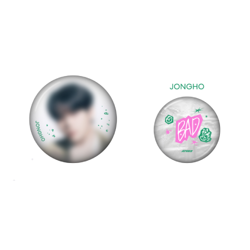ATEEZ Can Badge Set GOLDEN HOUR Part 5 POP-UP Store Official MD JONGHO Ver - main image