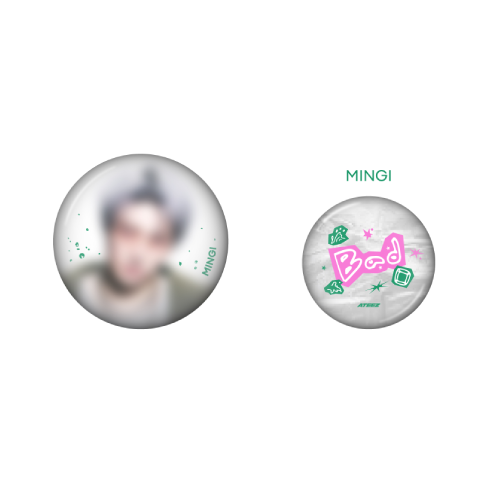 ATEEZ Can Badge Set GOLDEN HOUR Part 5 POP-UP Store Official MD MINGI Ver - main image