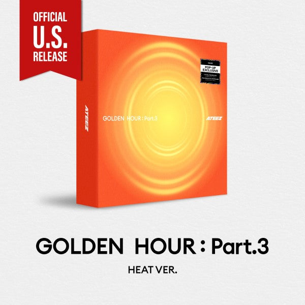 ATEEZ GOLDEN HOUR Part.3 US HEAT Ver 未開封 ATEEZ - GOLDEN HOUR : Part.3 [12th Mini Album - POP-UP