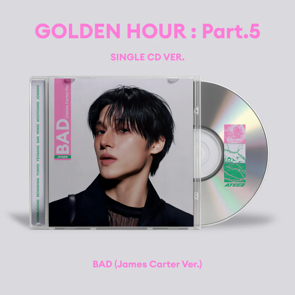 ATEEZ GOLDEN HOUR Part 5 14th Mini Album Single CD Ver - BAD James Carter Ver - Main Image