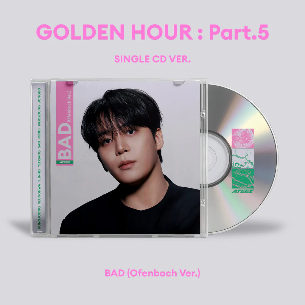 ATEEZ GOLDEN HOUR Part 5 14th Mini Album Single CD Ver - BAD Ofenbach Ver - Main Image