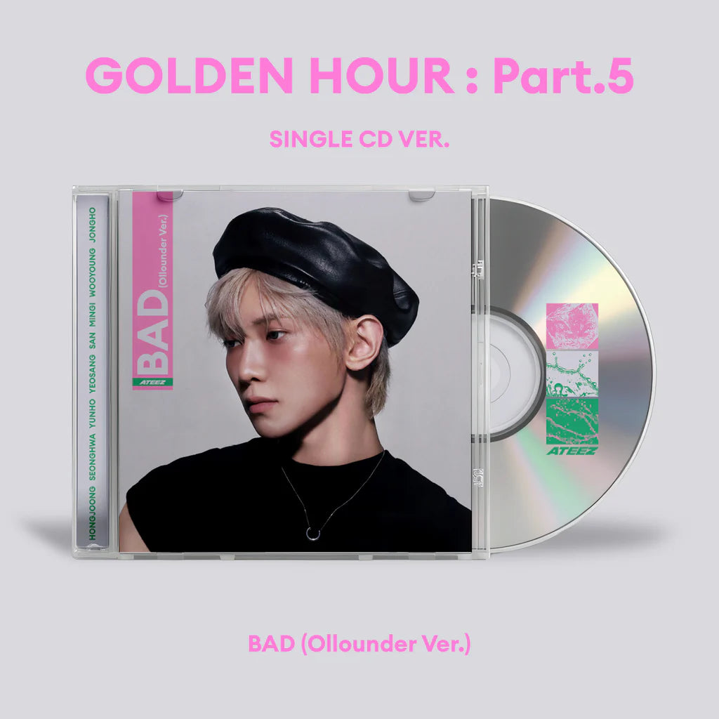 ATEEZ GOLDEN HOUR Part 5 14th Mini Album Single CD Ver - BAD Ollounder Ver - Main Image