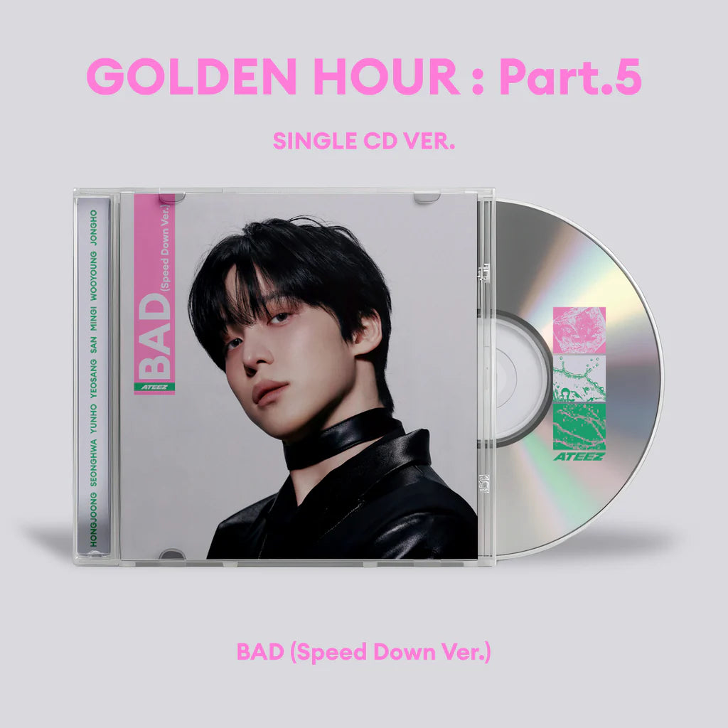 ATEEZ GOLDEN HOUR Part 5 14th Mini Album Single CD Ver - BAD Speed Down Ver - Main Image