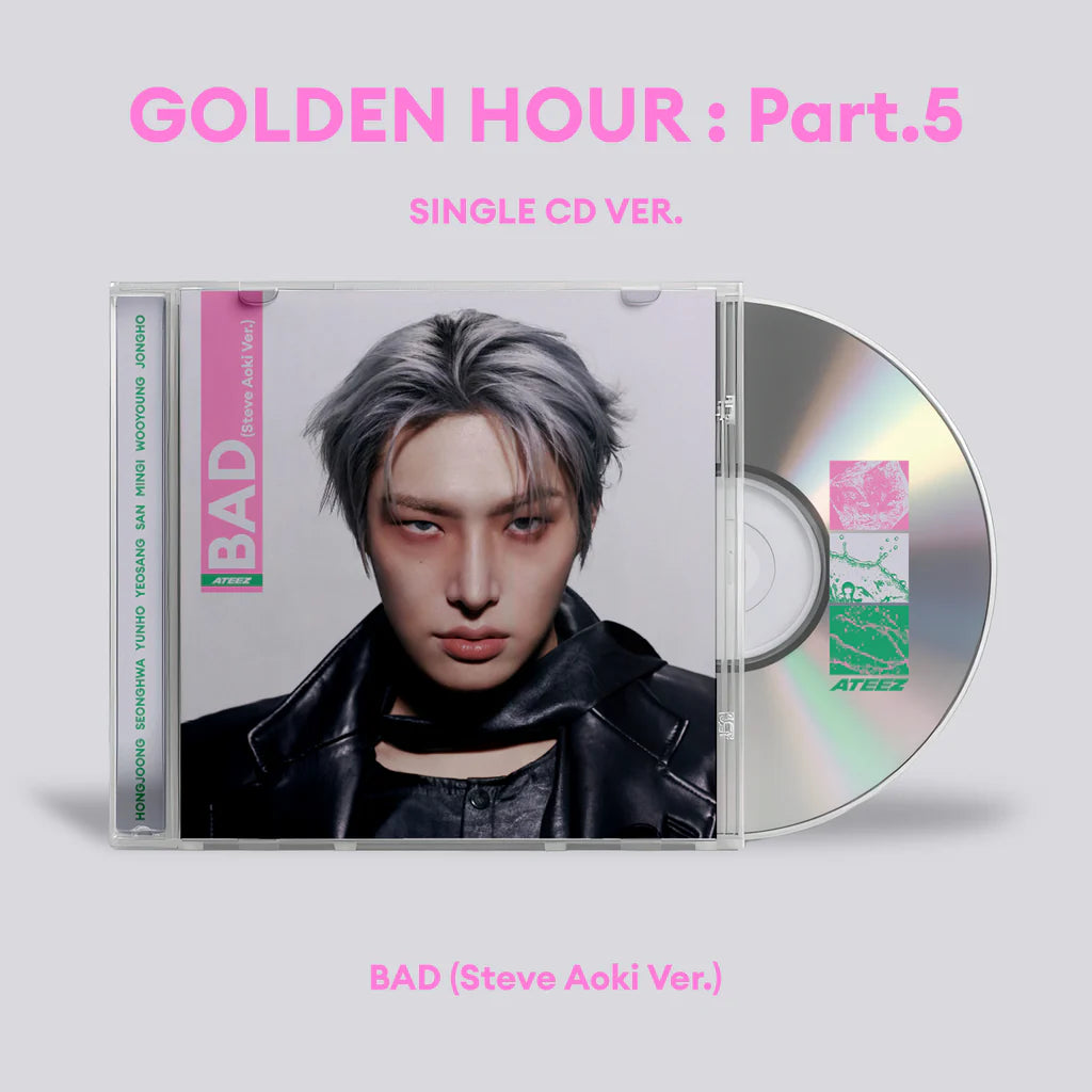 ATEEZ GOLDEN HOUR Part 5 14th Mini Album Single CD Ver - BAD Steve Aoki Ver - Main Image