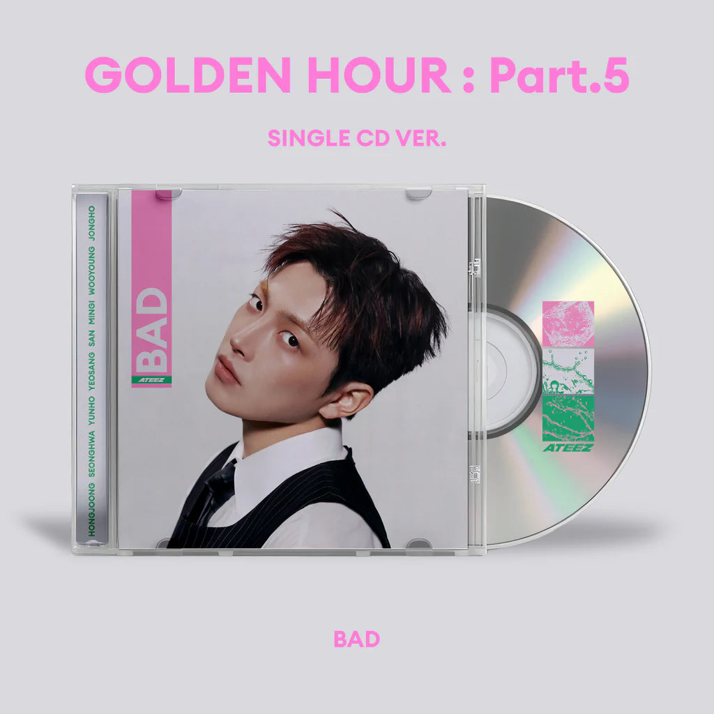 ATEEZ GOLDEN HOUR Part 5 14th Mini Album Single CD Ver - BAD Ver - Main Image