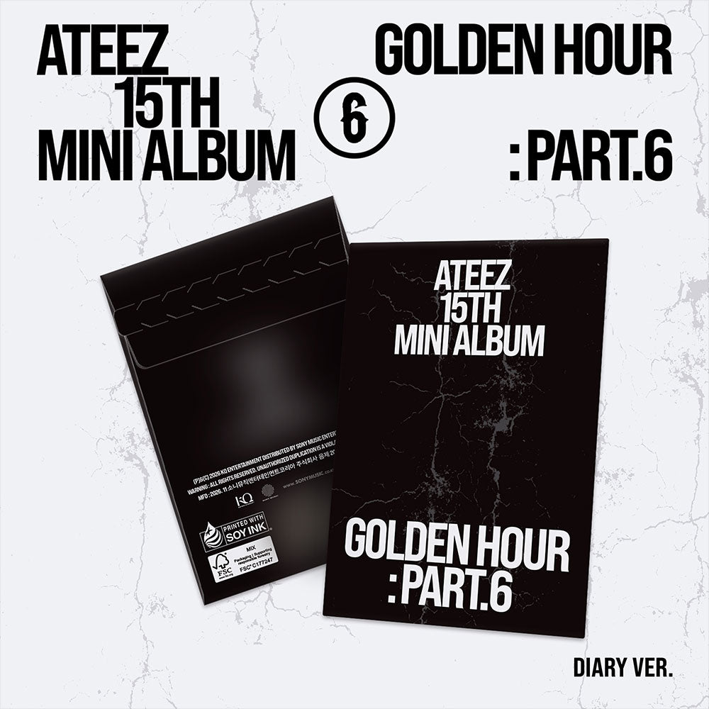 ATEEZ - GOLDEN HOUR Part 6 15th Mini Album - POCA Ver Diary Version