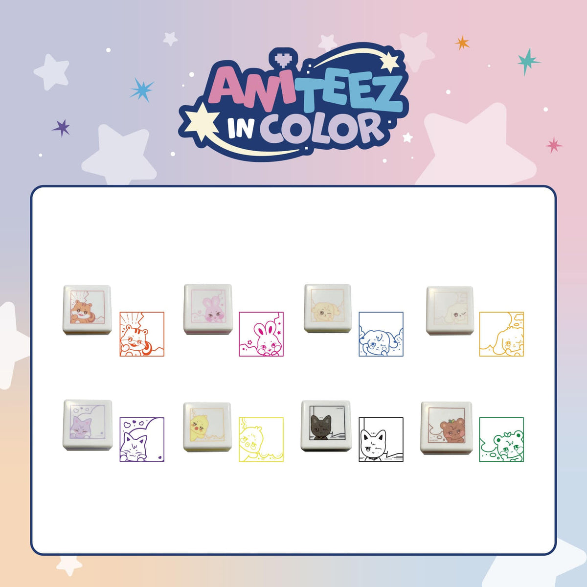ATEEZ Speech Bubble Stamp ANITEEZ IN COLOR Official MD - Main Image