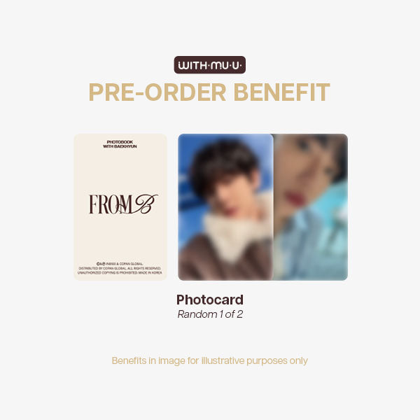 EXO BAEKHYUN エクソ ベッキョン ベク 写真集 FROM B EXO BAEKHYUN PHOTOBOOK WITH BAEKHYUN FROM B (PHOTOBOOK A VER