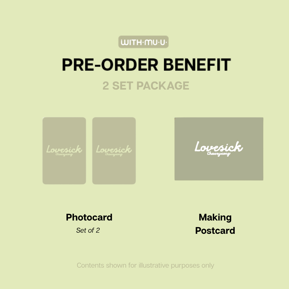 CHAERYEONG Lovesick 1st Mini Album - Photobook Ver - Withmuu Set POBs