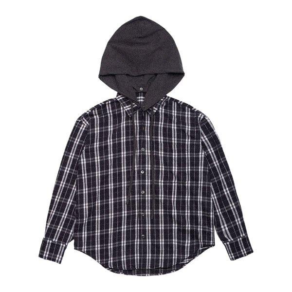 [WV PROJECT]★25SS★BAY OVERFIT CHECK HOOD SHIRT WV PROJECTのBay Overfit Check Hood Shirt 全2色 (WV PROJECT