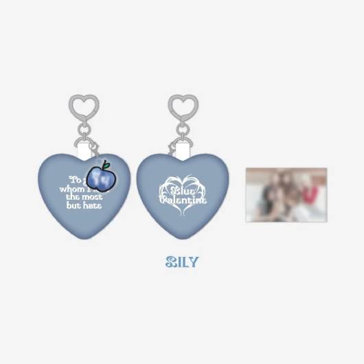NMIXX Heart Cushion Charm Blue Valentine POP UP Official MD - LILY Version