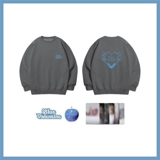 NMIXX Blue Valentine 韓国ポップアップ限定 スウェット NMIXX - Sweatshirt & DIY Patch Set [Blue Valentine POP-UP Official