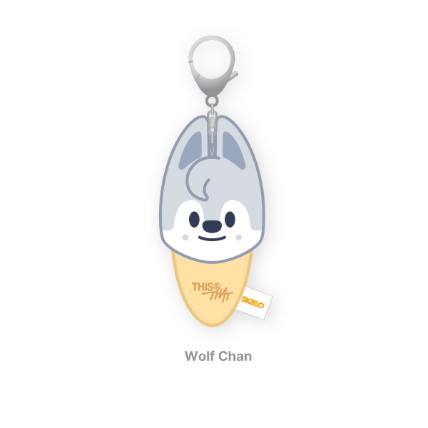 Stray Kids Plush Keyring Icecream Ver THIS and THAT POP UP Store Official MD WOLF CHAN Ver - main image