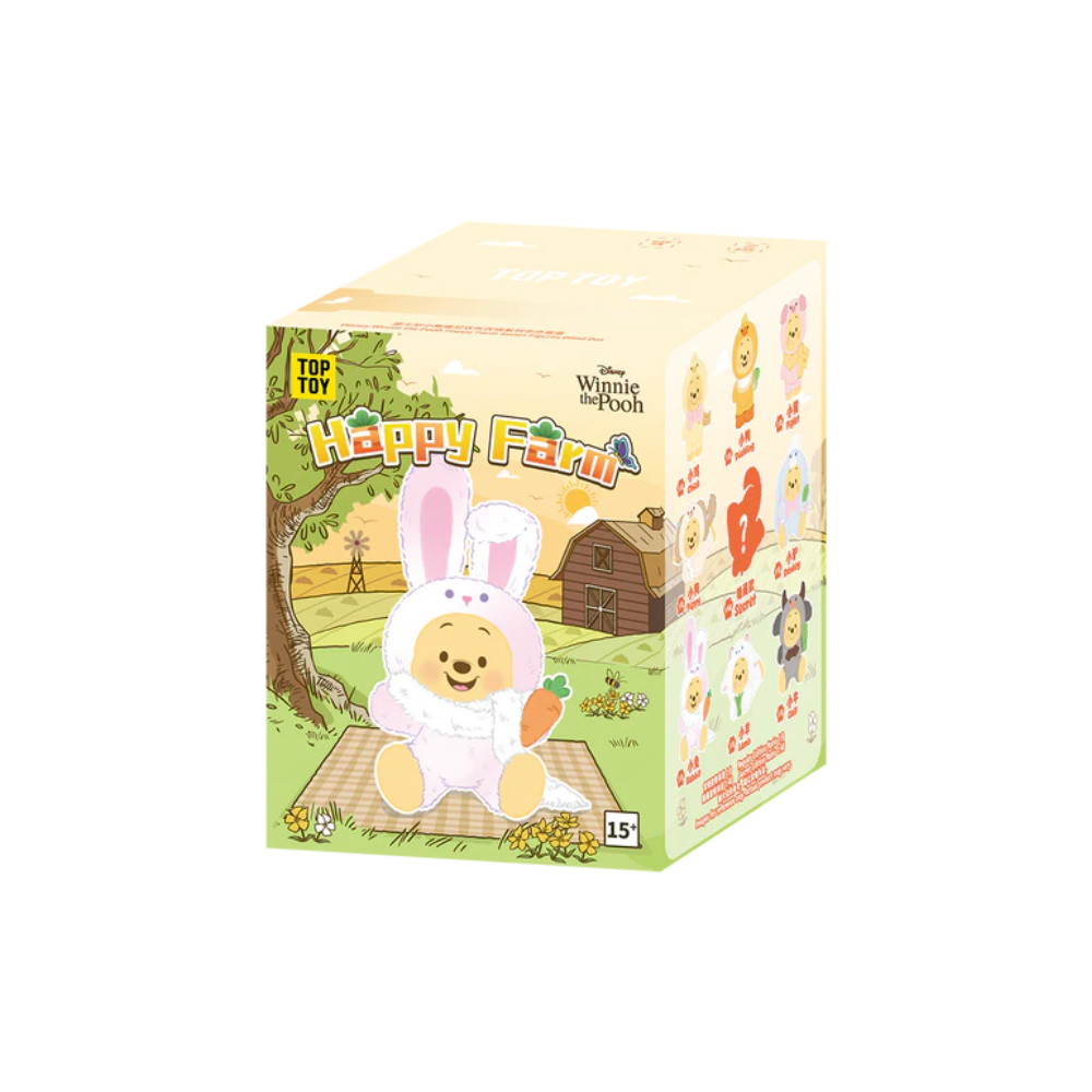 TOPTOY x DISNEY Winnie the Pooh Happy Farm Series Figure Plush Keychain Blind Box - Single Box - Main Image
