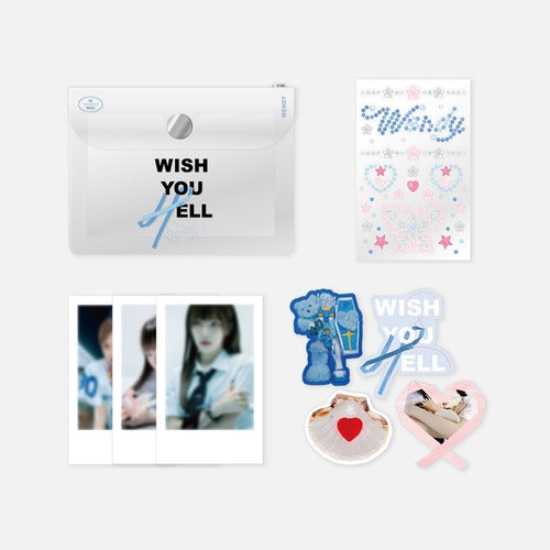 WENDY - Cubic Sticker + Polaroid Set [Wish You Hell Official MD