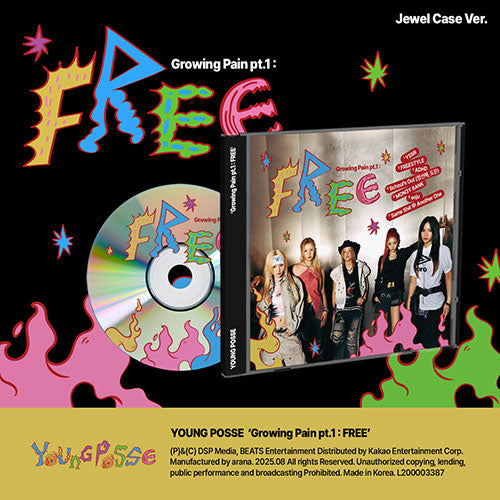 YOUNG POSSE - Growing Pain pt.1 : FREE [4th EP Album - Jewel Case