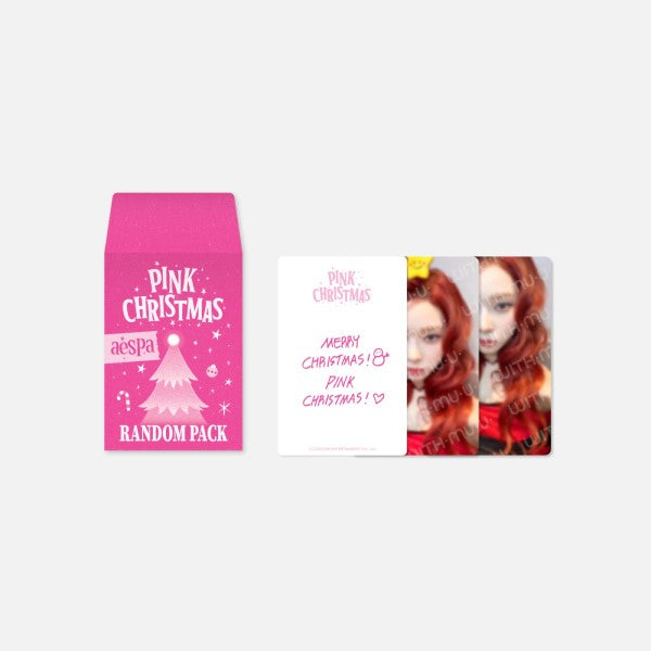2023 Pink Christmas Photocard Random Pack - aespa main image