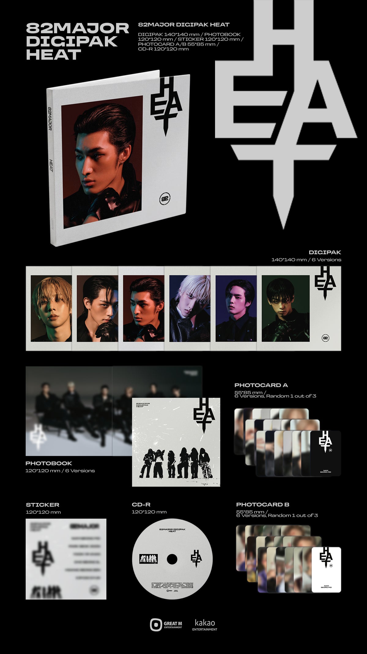 82MAJOR - HEAT [2nd Single Album - Signed Ver.] gallery image 1