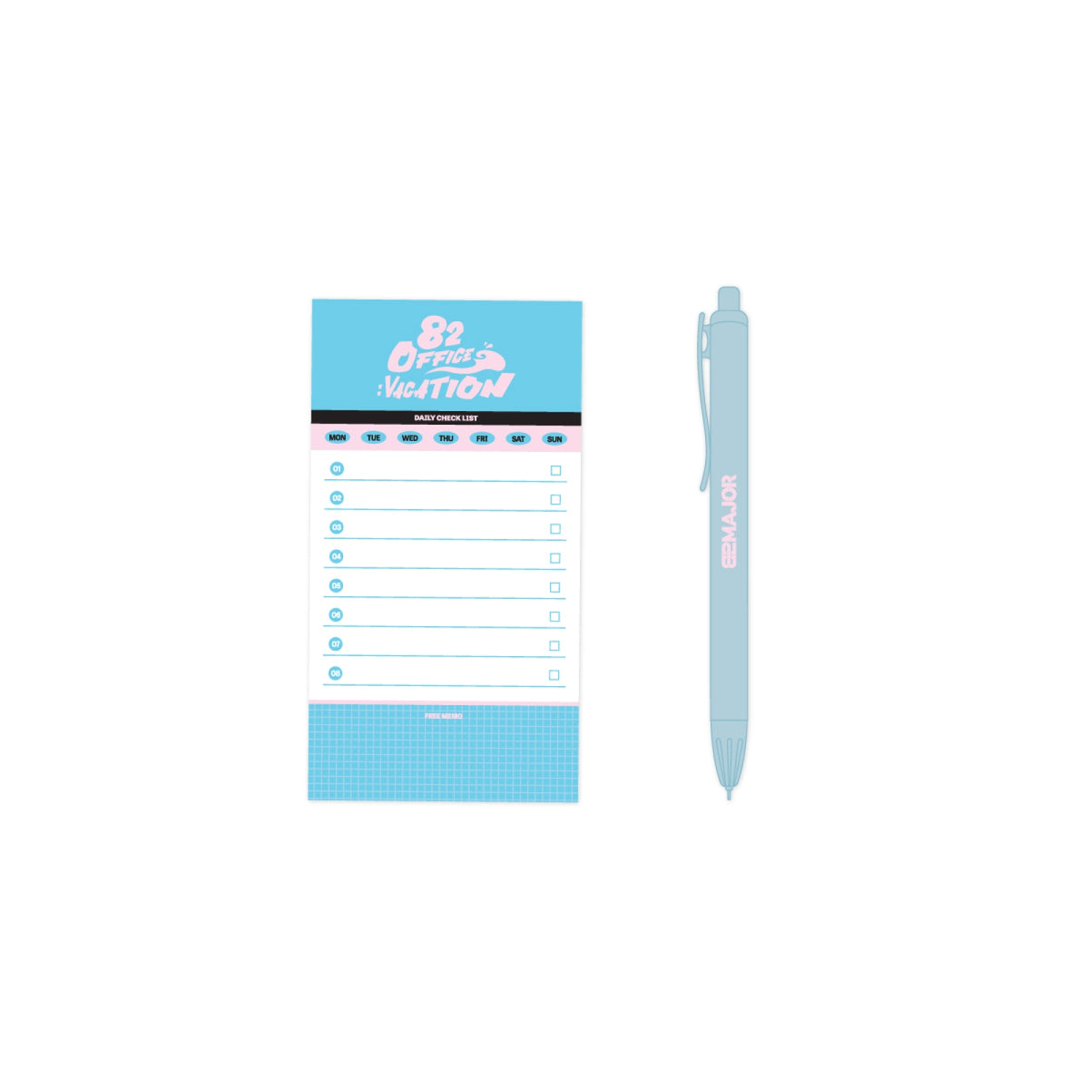 82MAJOR Memo Pad Set 82 OFFICE VACATION 2026 FAN CONCERT Official MD - Main Image