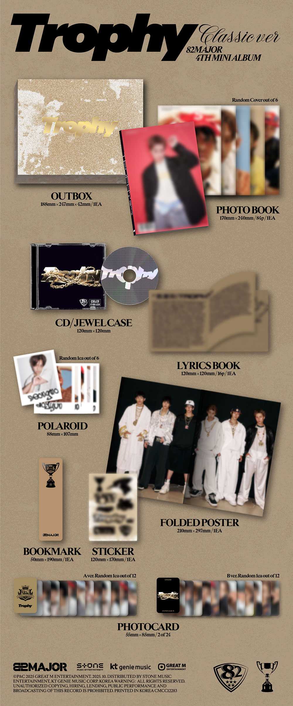 82MAJOR - Trophy [4th Mini Album - Classic Ver.]