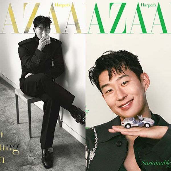Son Heung Min and Jun Ji Hyun Cover - Harper&#39;s BAZAAR [April 2024]