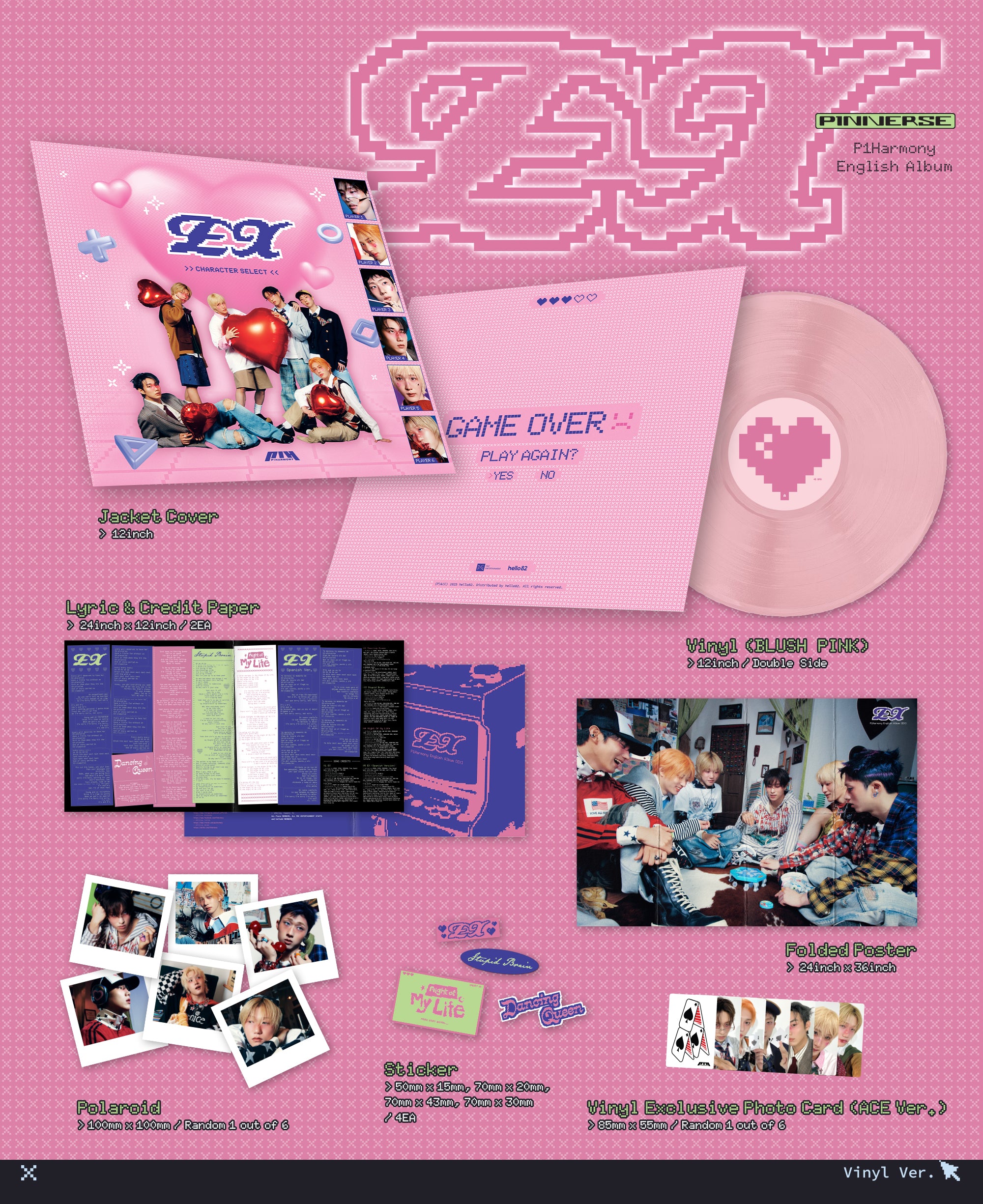 [PRE-ORDER] P1Harmony - EX [1st English Album - Vinyl POP-UP Ver.]