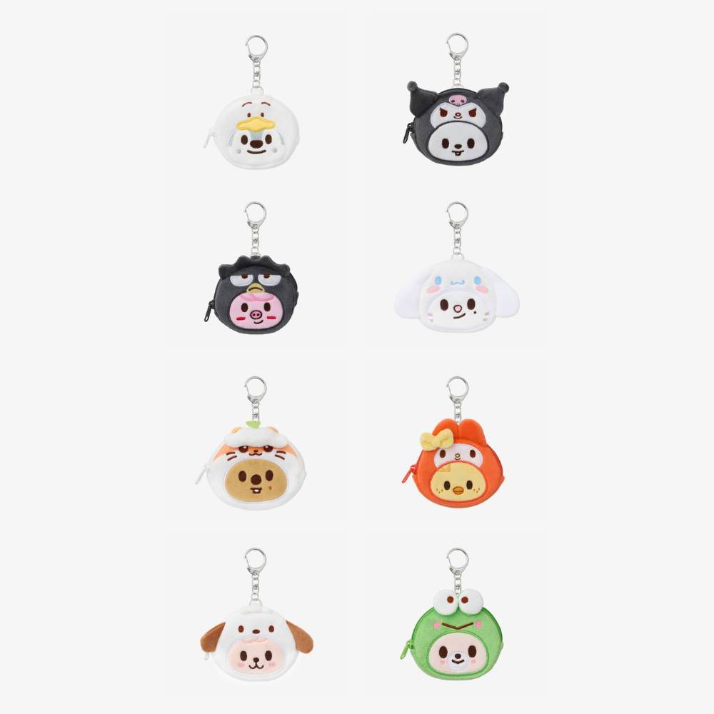 Stray Kids Button Badge Pouch SKZOO X SANRIO CHARACTERS RUN IT JAPAN World Tour Official MD - Main Image