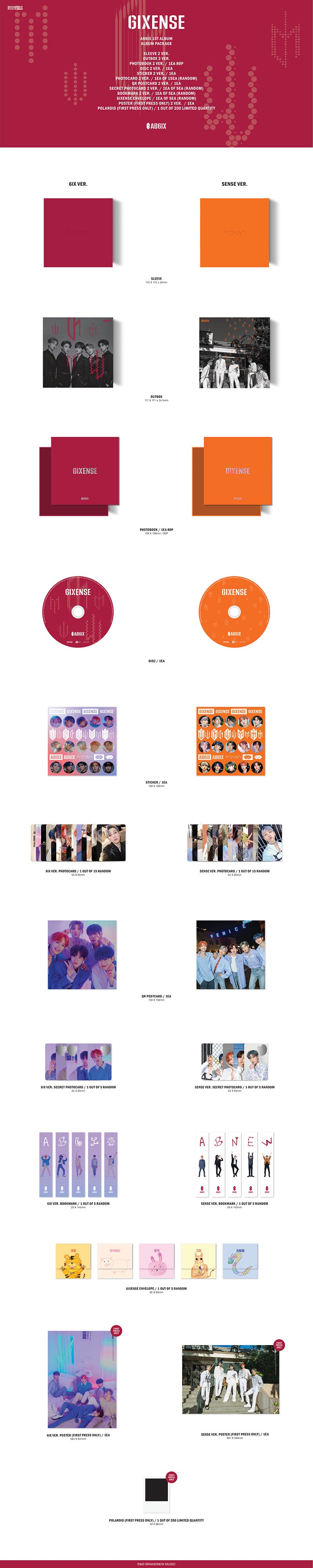 AB6IX、H&D、WOODZ、CIXのアルバム等 AB6IX - 6IXENSE [1st Album] - K PLACE