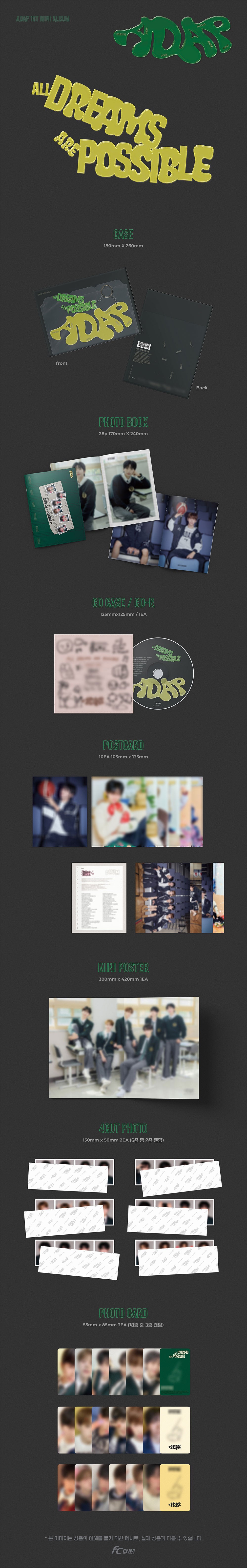 [PRE-ORDER] ADAP - ALL DREAMS ARE POSSIBLE [1st Mini Album] gallery image 1