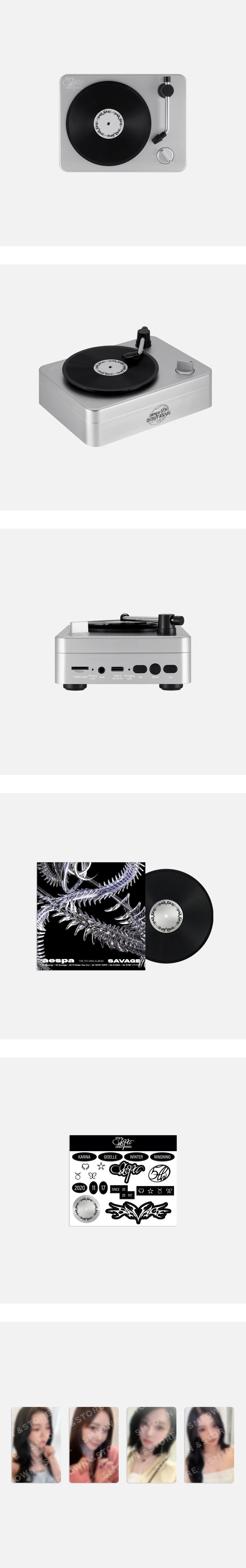 [PRE-ORDER] aespa - Turntable Bluetooth Speaker Set [5th Anniversary Official MD]