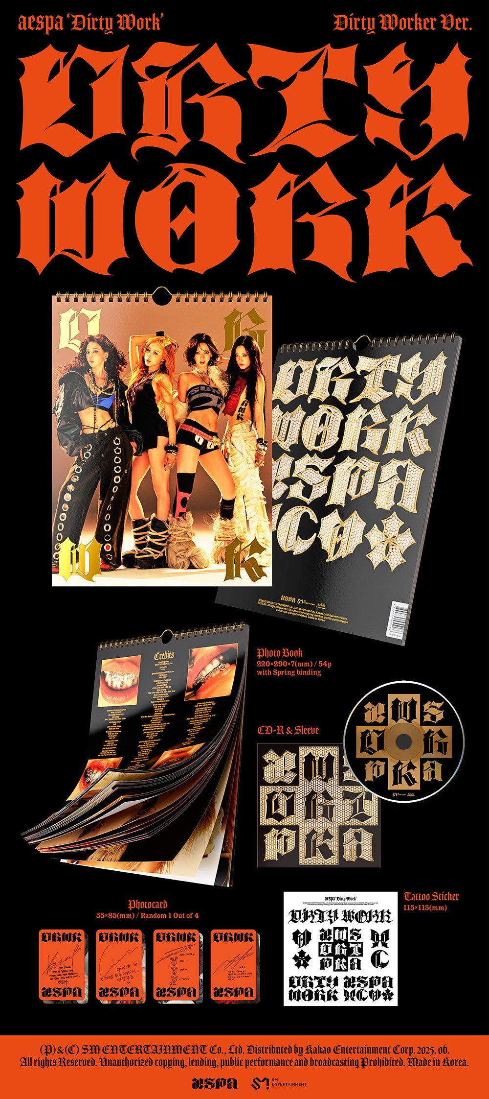 aespa - Dirty Work [1st Single Album - Dirty Worker Ver.] gallery image 1