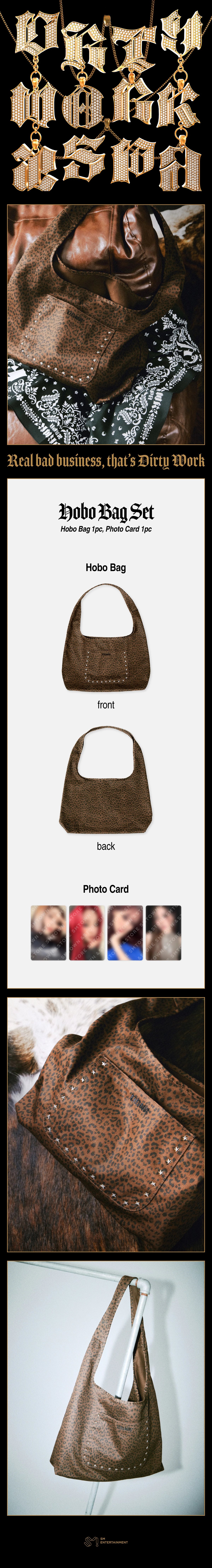 aespa Dirty Work 限定 HOBO バッグ トレカのみ ニンニン aespa - Hobo Bag Set [Dirty Work Official MD] - K PLACE