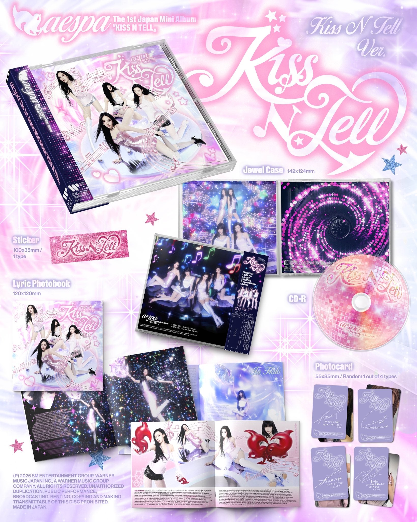 aespa - KISS N TELL [1st JP Mini Album - KISS N TELL Ver.] - K PLACE