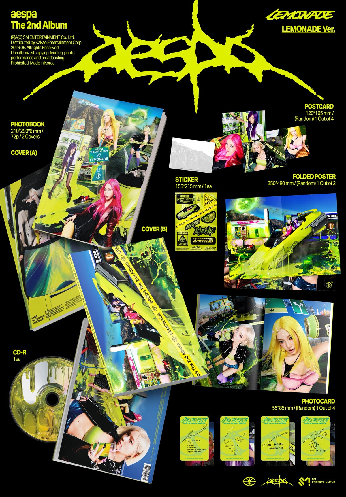 aespa - LEMONADE [2nd Album - LEMONADE Ver.] gallery image 1
