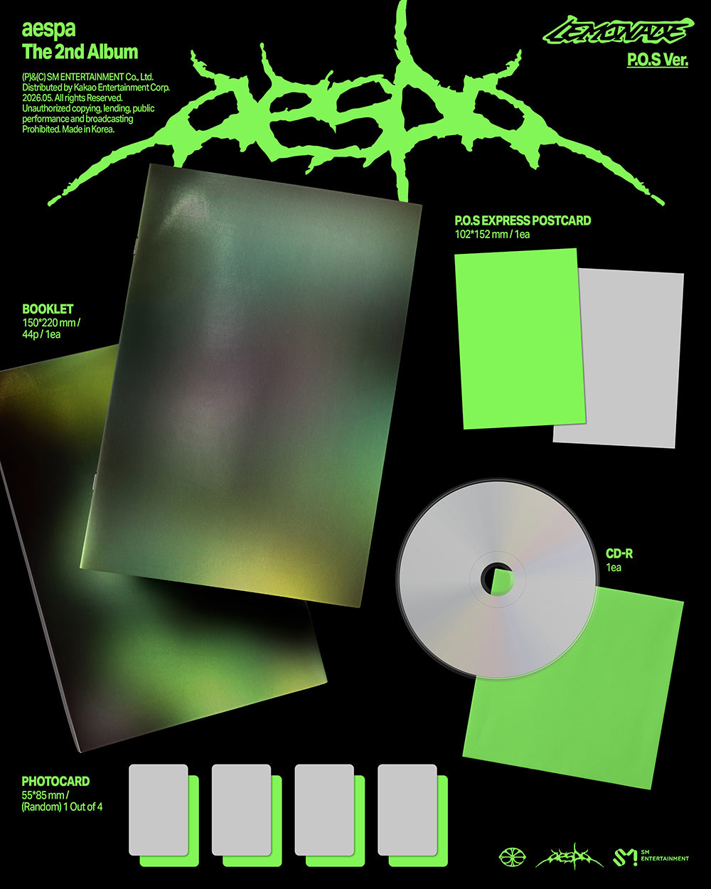 [PRE-ORDER] aespa - LEMONADE [2nd Album - P.O.S Ver.]