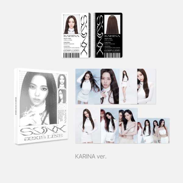 aespa Postcard Book Set 2025 aespa Live Tour SYNK aeXIS LINE Official MD - KARINA Version