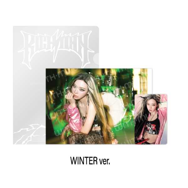 aespa Postcard and Hologram Photocard Set 2025 aespa Week Rich Man POP UP Official MD - WINTER Version