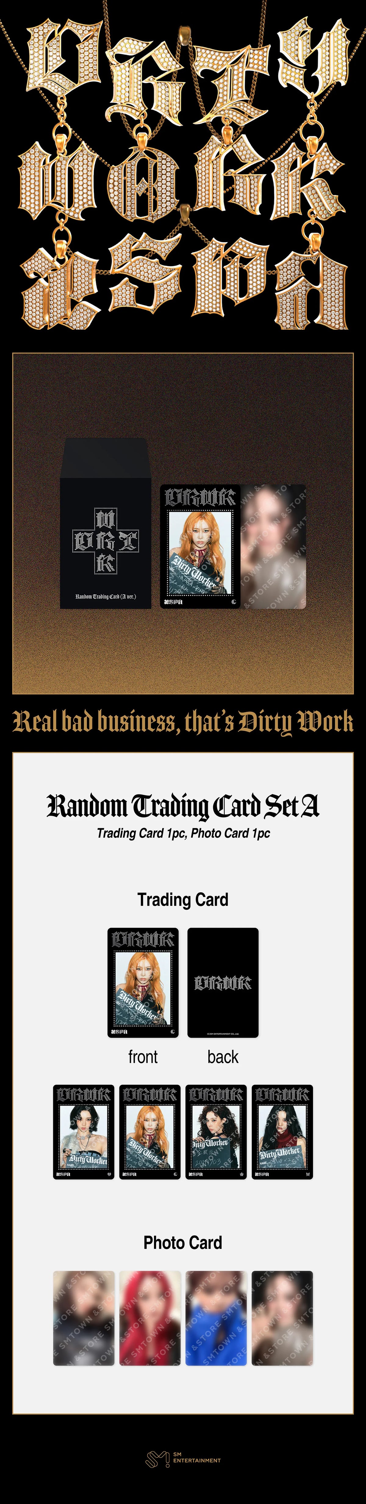 aespa - Random Trading Card Set A [Dirty Work Official MD] - K PLACE