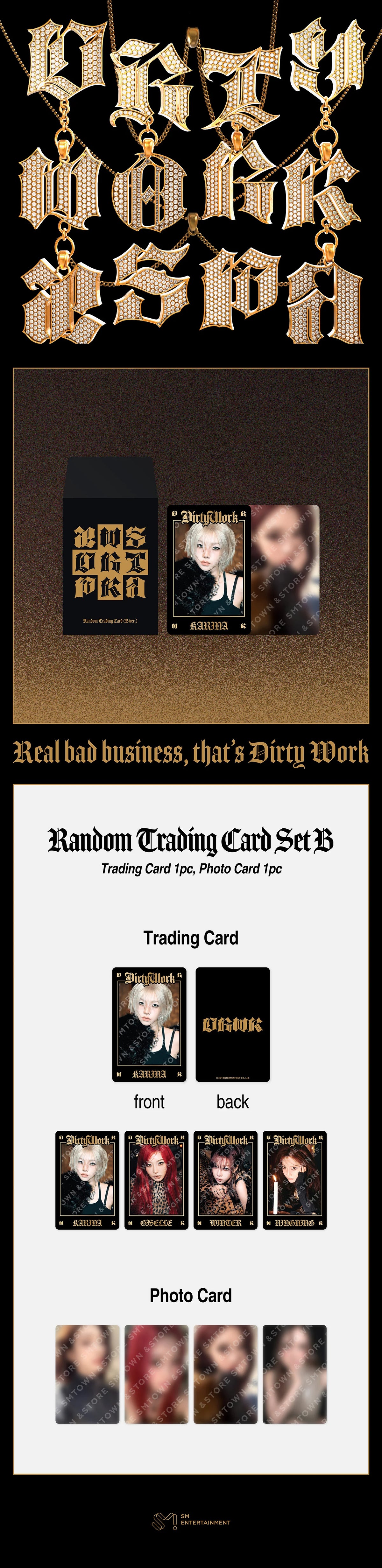 aespa - Random Trading Card Set A [Dirty Work Official MD] - K PLACE