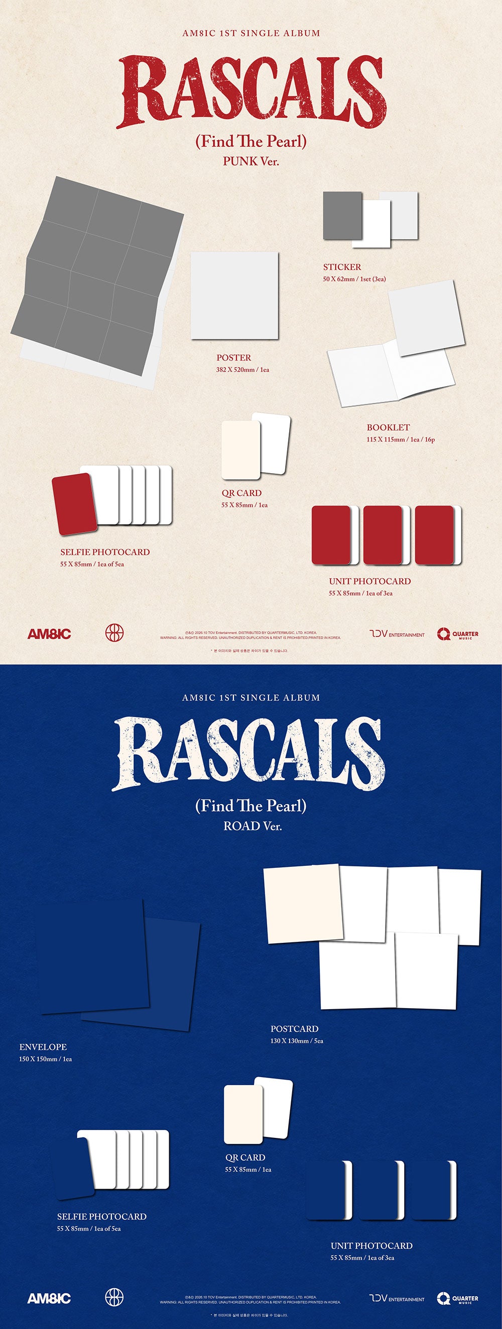 [PRE-ORDER] AM8IC - RASCALS (Find The Pearl) [1st Single Album] gallery image 1