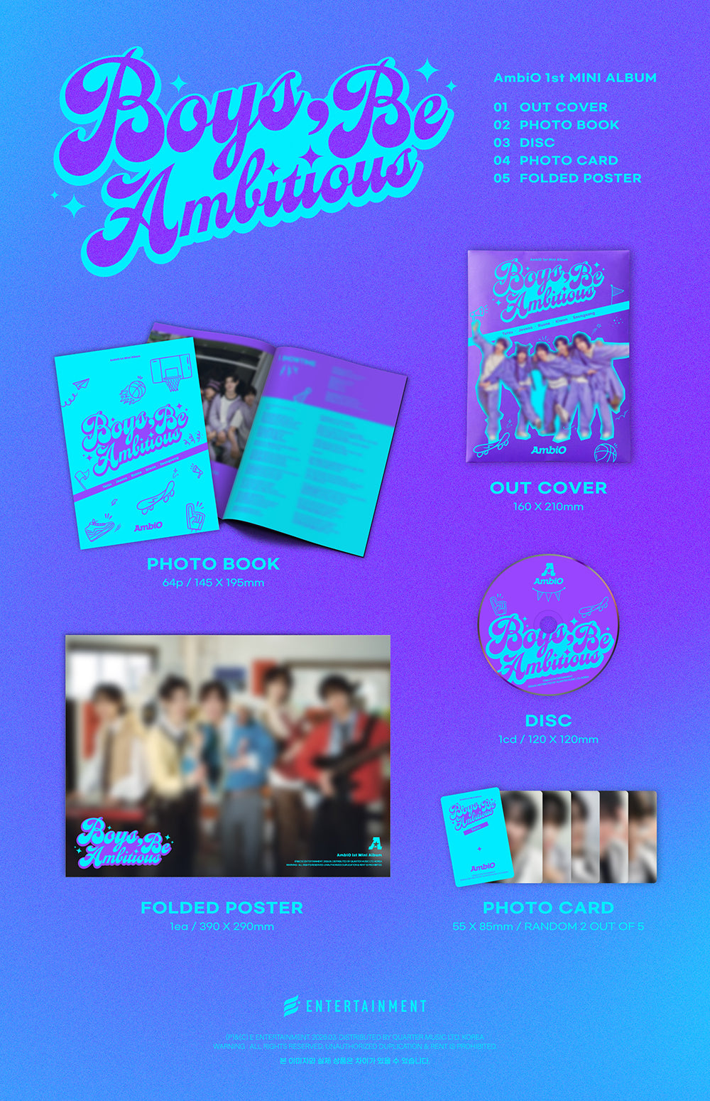 AmbiO - Boys Be Ambitious [1st Mini Album] - K PLACE