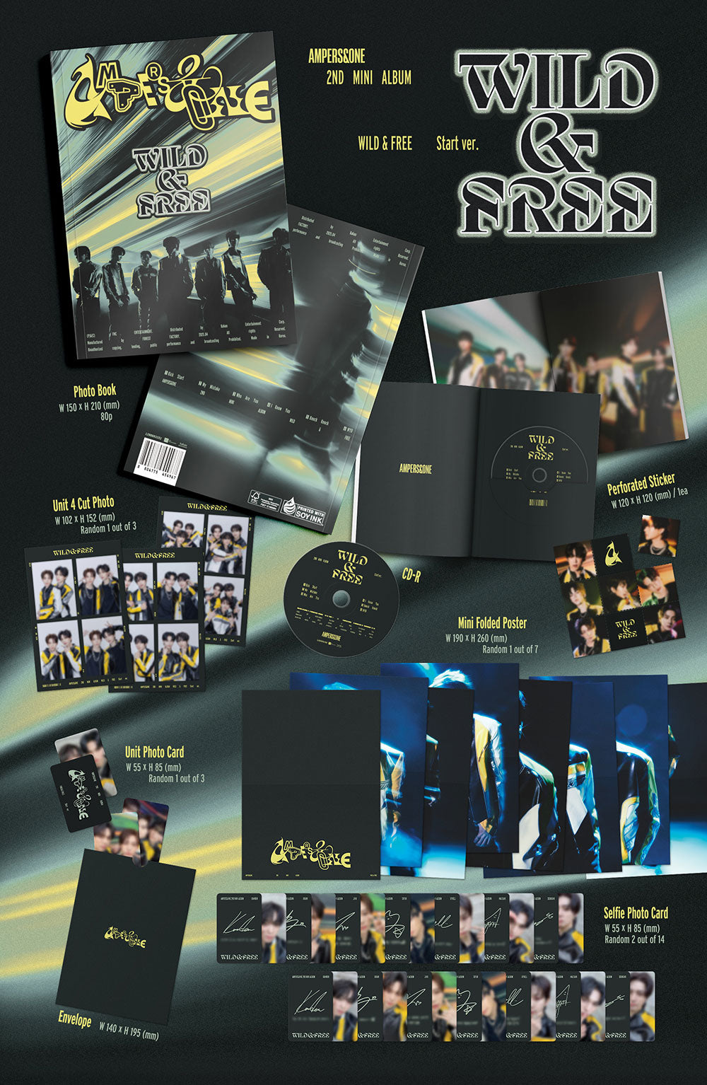 AMPERS&ONE - WILD&FREE [2nd Mini Album - Start Ver.]