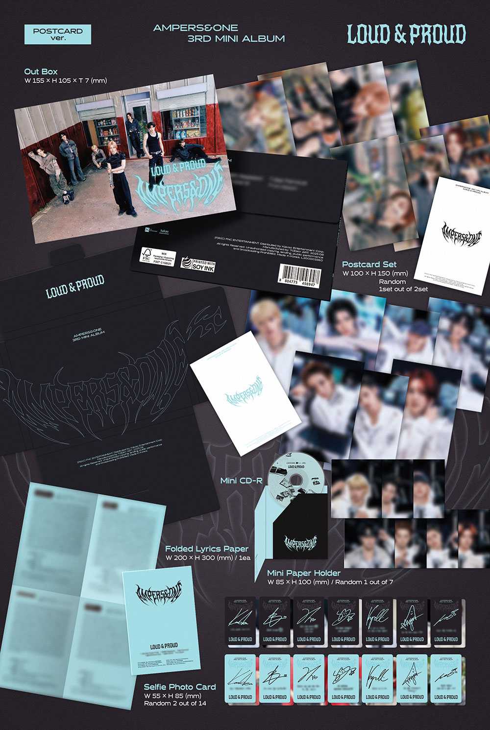 AMPERS&ONE - LOUD & PROUD [3rd Mini Album - POSTCARD Ver.]