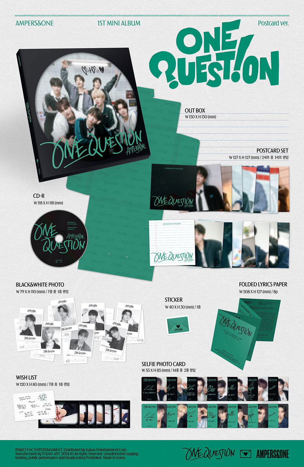 AMPERS&ONE - ONE QUESTION [1st Mini Album - Postcard Ver.]