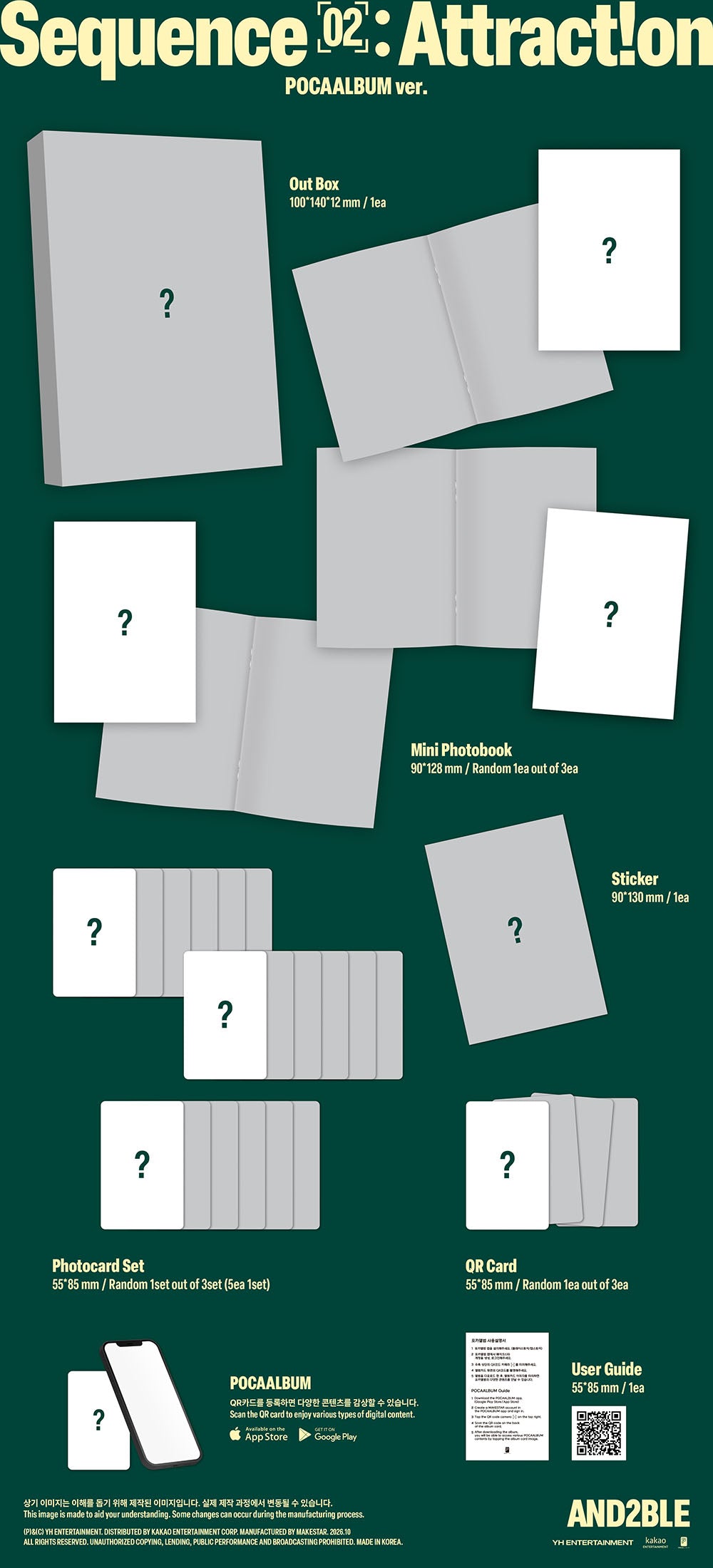 [PRE-ORDER] AND2BLE - Sequence 02: Attraction [2nd Mini Album - POCA Ver.] gallery image 1