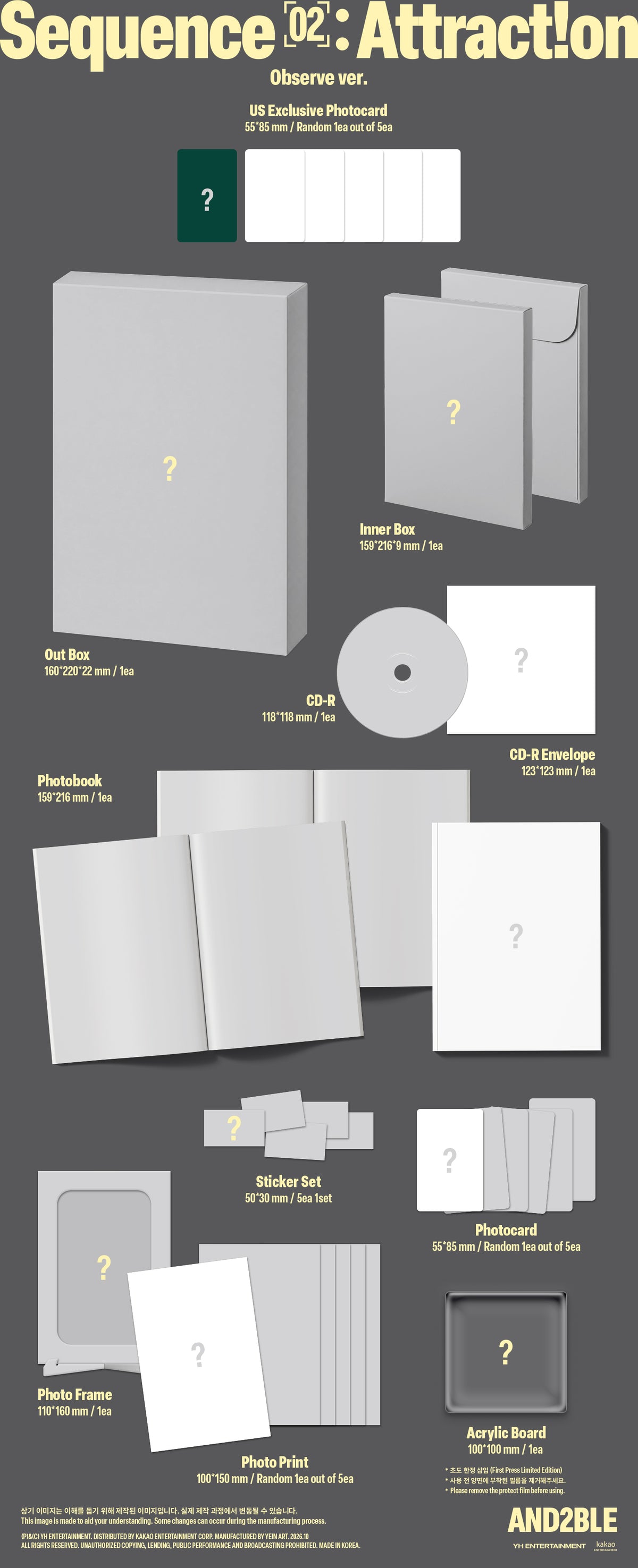 [PRE-ORDER] AND2BLE - Sequence 02: Attraction [2nd Mini Album - U.S. Ver.] gallery image 1