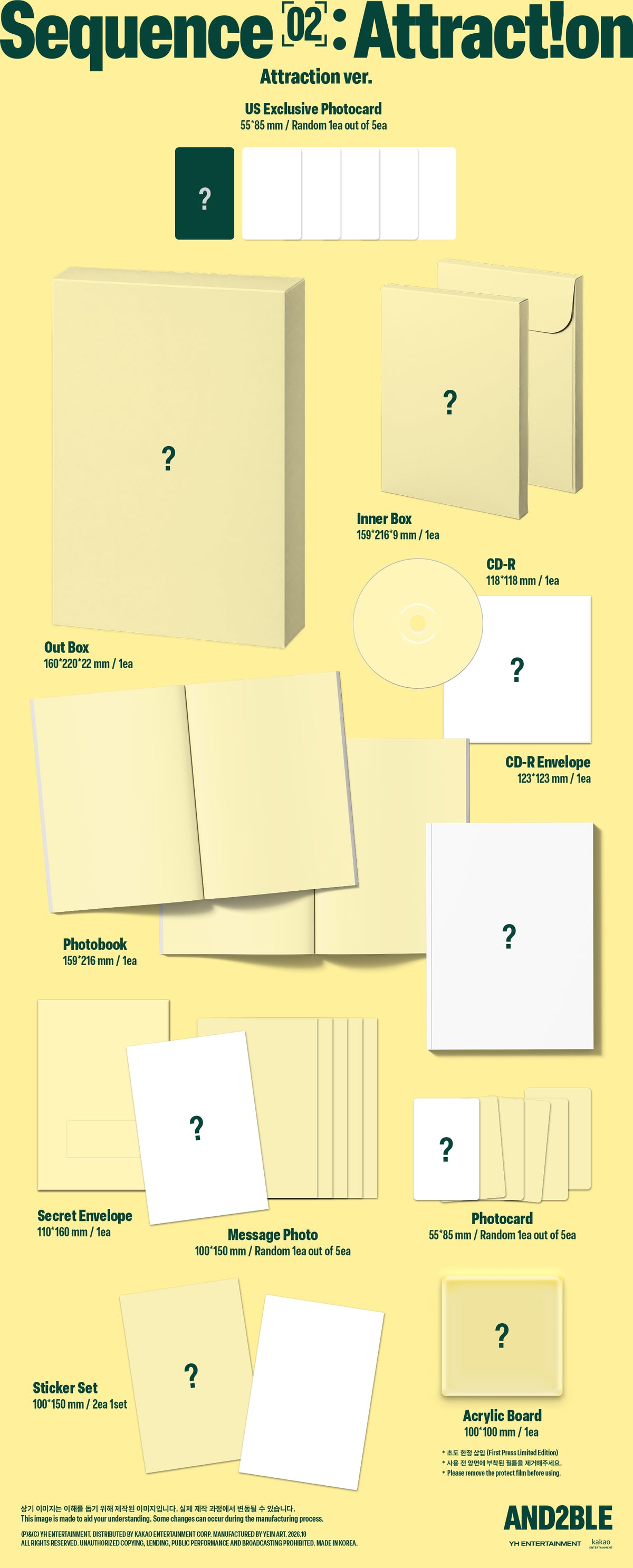 [PRE-ORDER] AND2BLE - Sequence 02: Attraction [2nd Mini Album - U.S. Ver.] gallery image 2